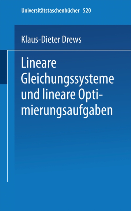 Lineare Gleichungssysteme und lineare Optimierungsaufgaben