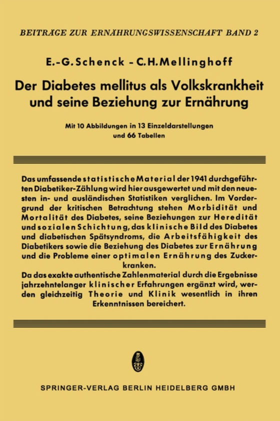 Der Diabetes Mellitus als Volkskrankheit und seine Beziehung zur Ernährung (e-bog) af Mellinghoff, C.H.