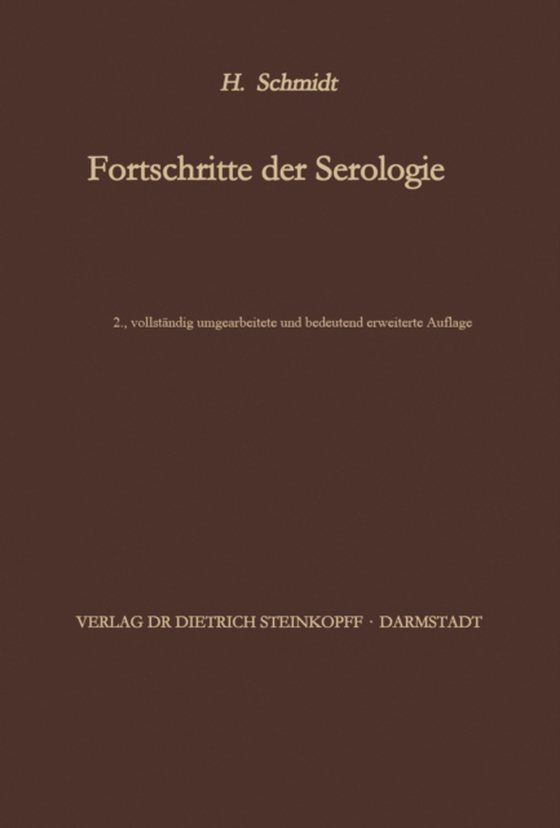 Fortschritte der Serologie (e-bog) af Schmidt, Hans