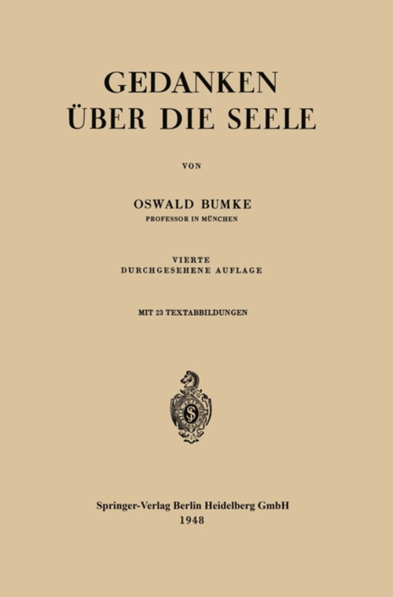 Gedanken über die Seele (e-bog) af Bumke, Oswald