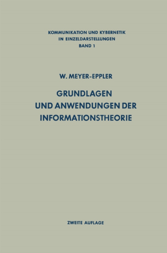 Grundlagen und Anwendungen der Informationstheorie (e-bog) af Meyer-Eppler, Werner