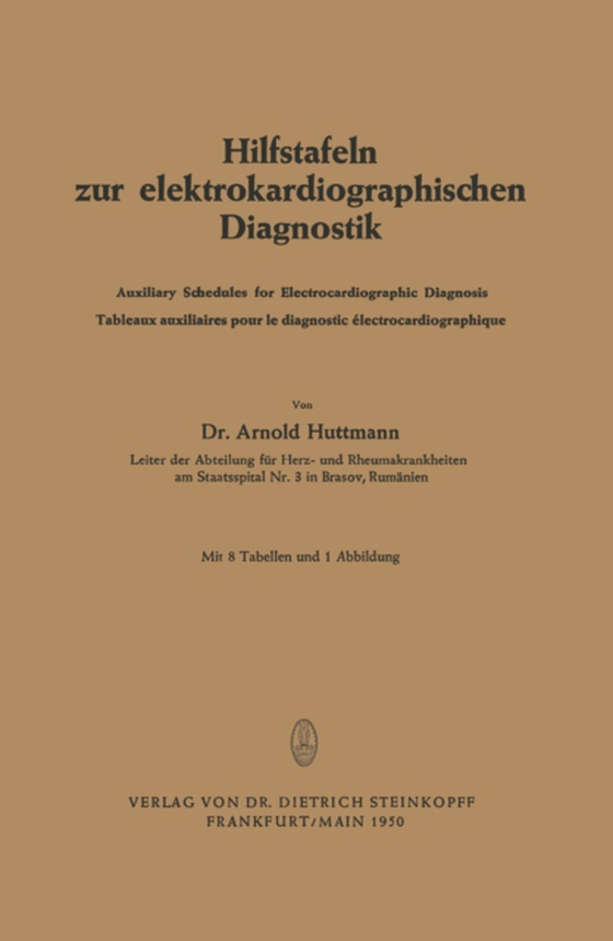 Hilfstafeln zur elektrokardiographischen Diagnostik