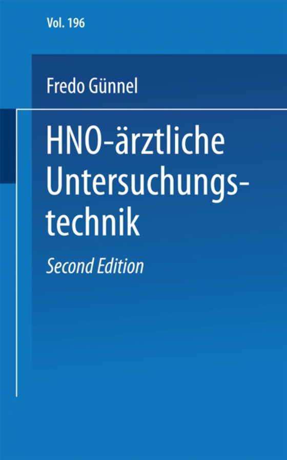 HNO-ärztliche Untersuchungstechnik (e-bog) af Gunnel, F.