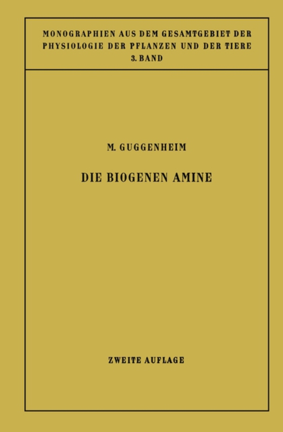 Die Biogenen Amine (e-bog) af Guggenheim, Markus