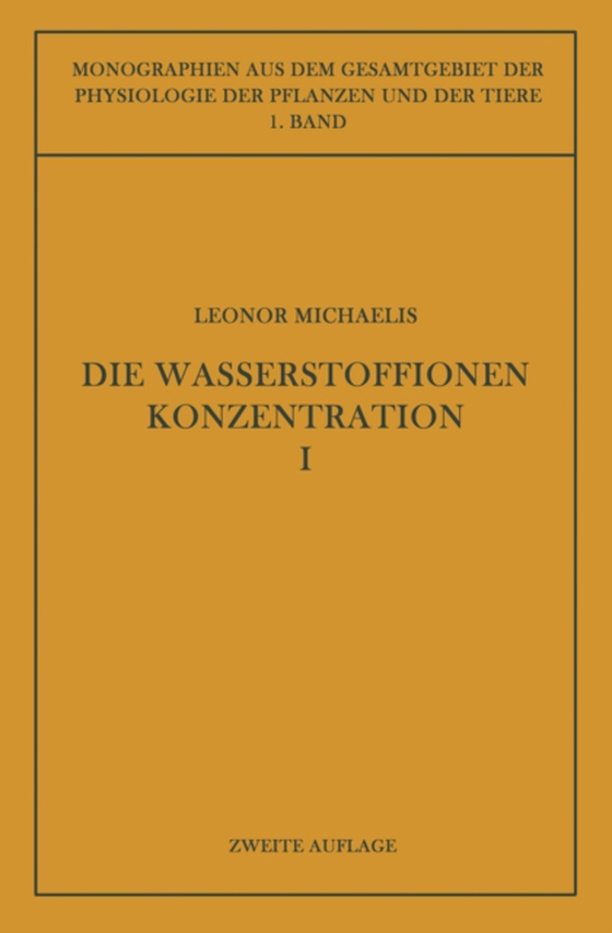 Die Wasserstoffionenkonzentration (e-bog) af Michaelis, Leonor