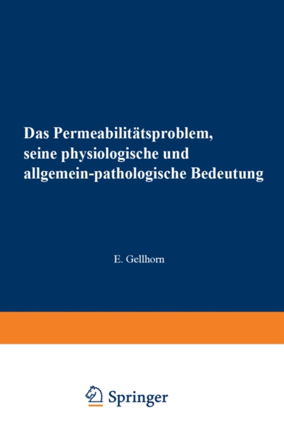 Das Permeabilitätsproblem (e-bog) af Gellhorn, Ernst