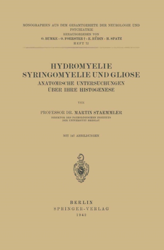 Hydromyelie Syringomyelie und Gliose