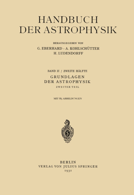 Grundlagen der Astrophysik (e-bog) af Hassenstein, W.