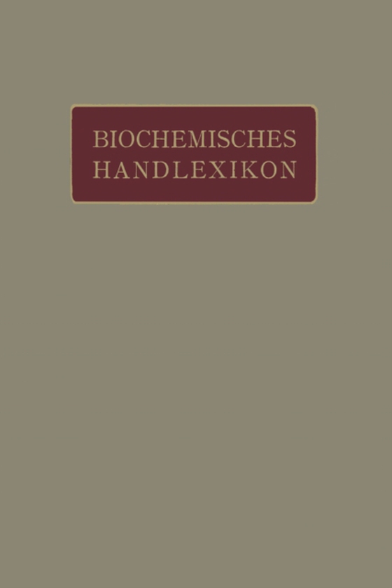 Biochemisches Handlexikon (e-bog) af Gerngro, O.