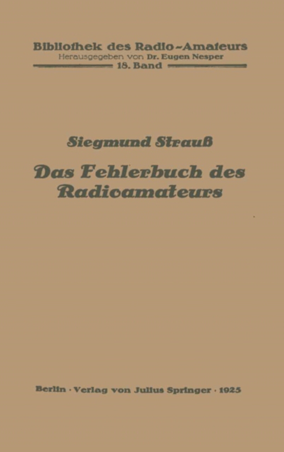 Das Fehlerbuch des Radioamateurs (e-bog) af Strau, Siegmund