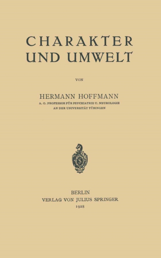 Charakter und Umwelt (e-bog) af Hoffmann, Hermann