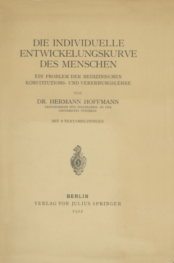 Die individuelle Entwickelungskurve des Menschen (e-bog) af Hoffmann, Hermann