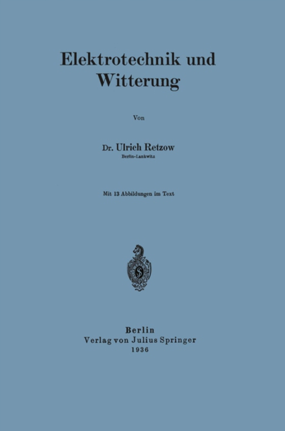 Elektrotechnik und Witterung (e-bog) af Retzow, U.