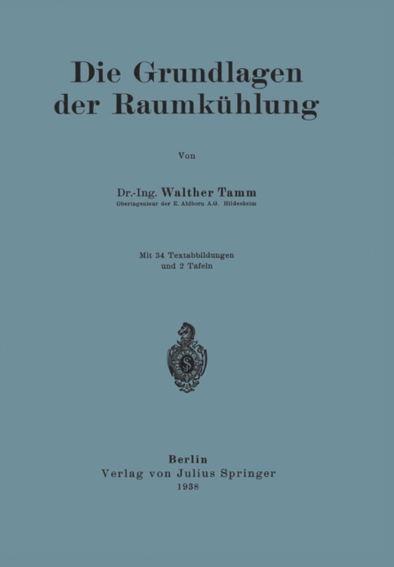 Die Grundlagen der Raumkühlung (e-bog) af Tamm, Walther