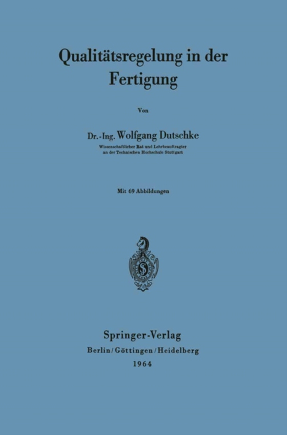 Qualitätsregelung in der Fertigung (e-bog) af Dutschke, Wolfgang