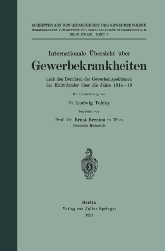 Internationale Übersicht über Gewerbekrankheiten (e-bog) af Teleky, Ludwig