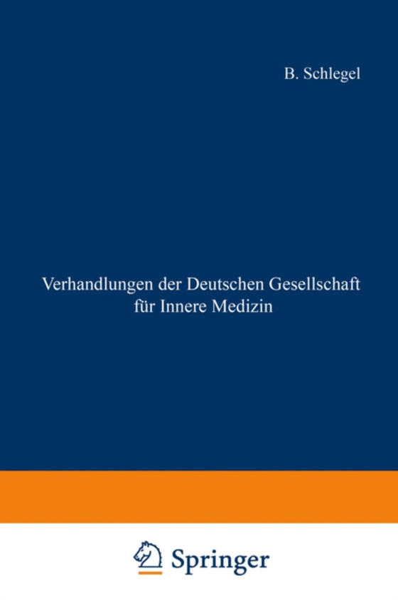 Verhandlungen der Deutschen Gesellschaft für Innere Medizin