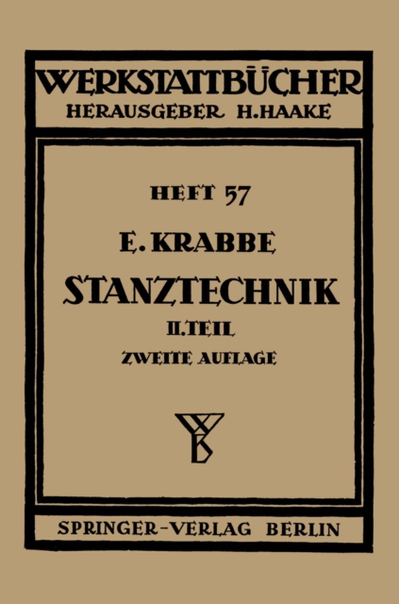 Stanztechnik (e-bog) af Krabbe, Erich