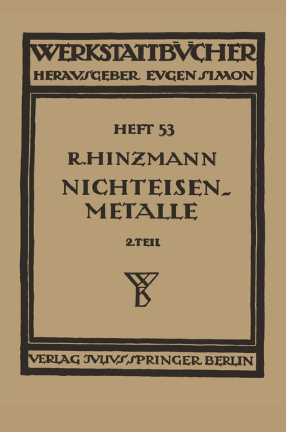 Nichteisenmetalle (e-bog) af Hinzmann, Reinhold