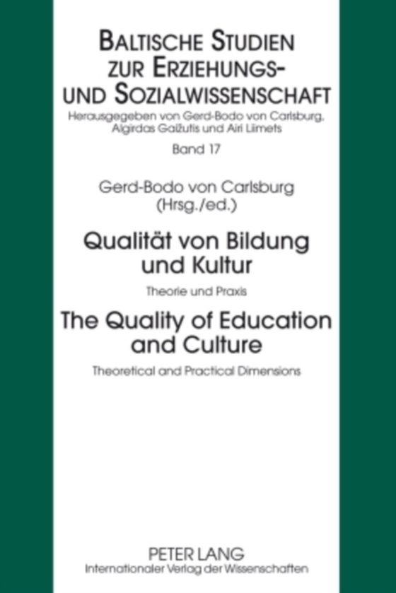 Qualitaet von Bildung und Kultur- The Quality of Education and Culture (e-bog) af -