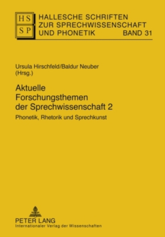 Aktuelle Forschungsthemen der Sprechwissenschaft 2