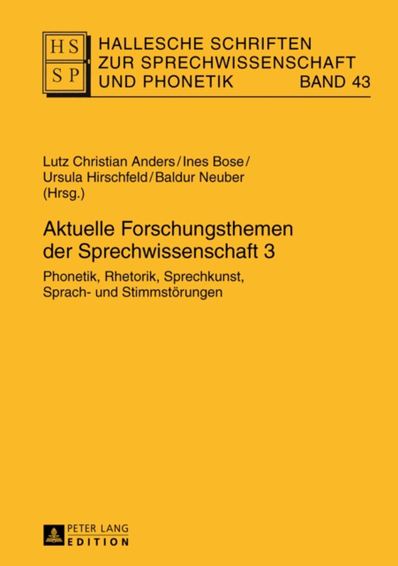 Aktuelle Forschungsthemen der Sprechwissenschaft 3