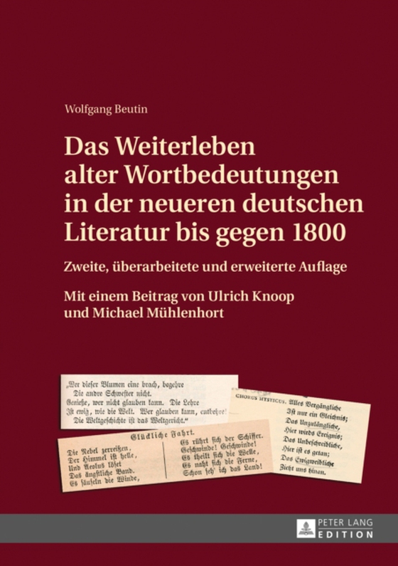 Das Weiterleben alter Wortbedeutungen in der neueren deutschen Literatur bis gegen 1800 (e-bog) af Wolfgang Beutin, Beutin