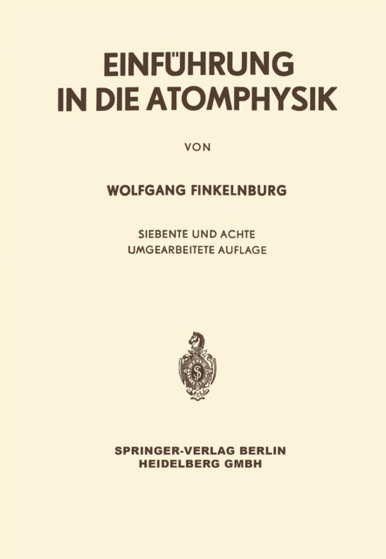 Einführung in die Atomphysik (e-bog) af Finkelnburg, Wolfgang