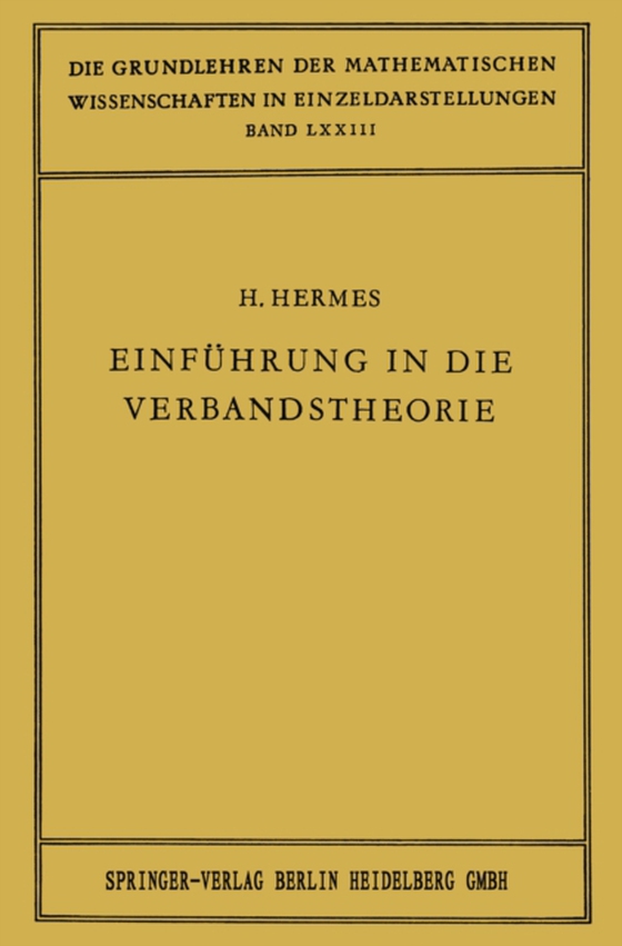 Einführung in die Verbandstheorie