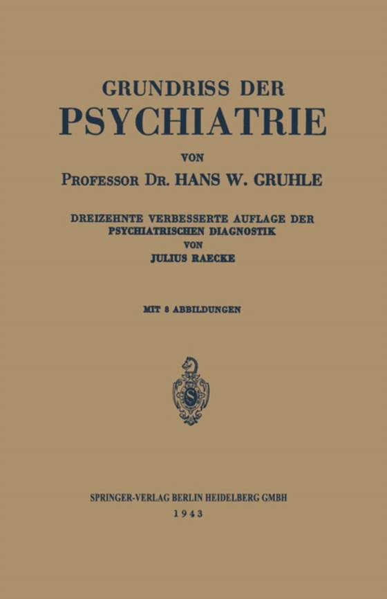 Grundriss der Psychiatrie (e-bog) af Raecke, Julius