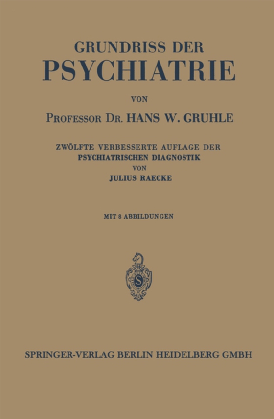 Grundriss der Psychiatrie (e-bog) af Raecke, Julius