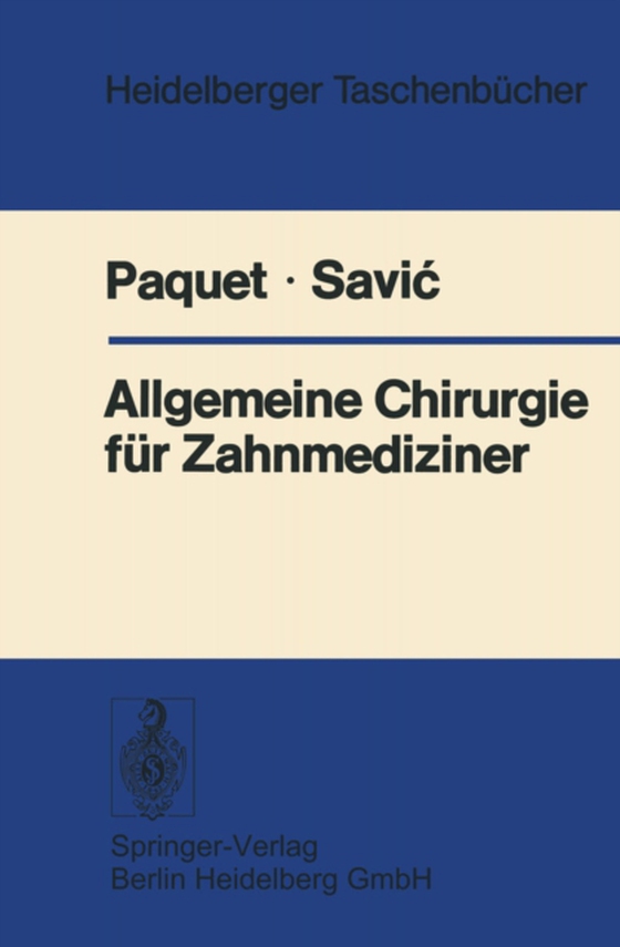 Allgemeine Chirurgie für Zahnmediziner (e-bog) af Savic, B.