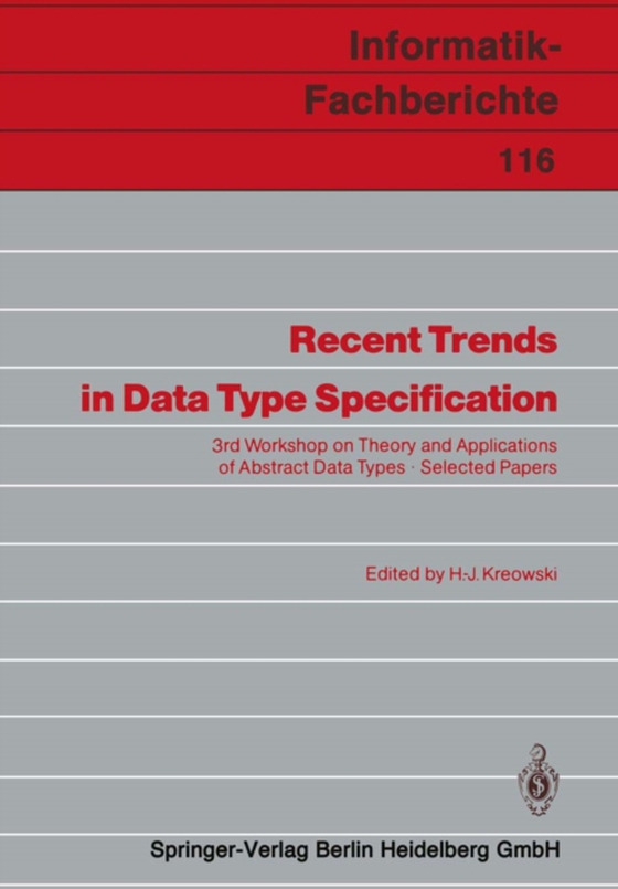 Recent Trends in Data Type Specification (e-bog) af -