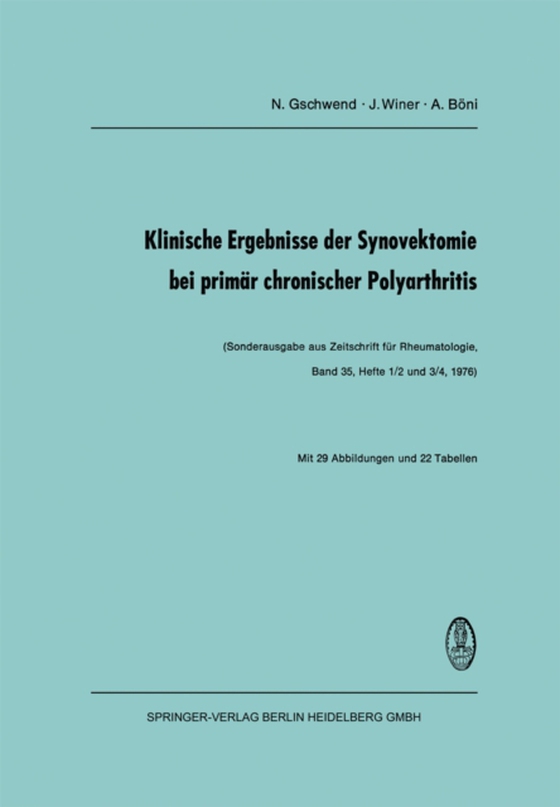 Klinische Ergebnisse der Synovektomie bei primär chronischer Polyarthritis (e-bog) af Boni, A.