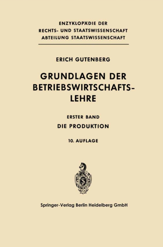 Grundlagen der Betriebswirtschaftslehre (e-bog) af Gutenberg, Erich