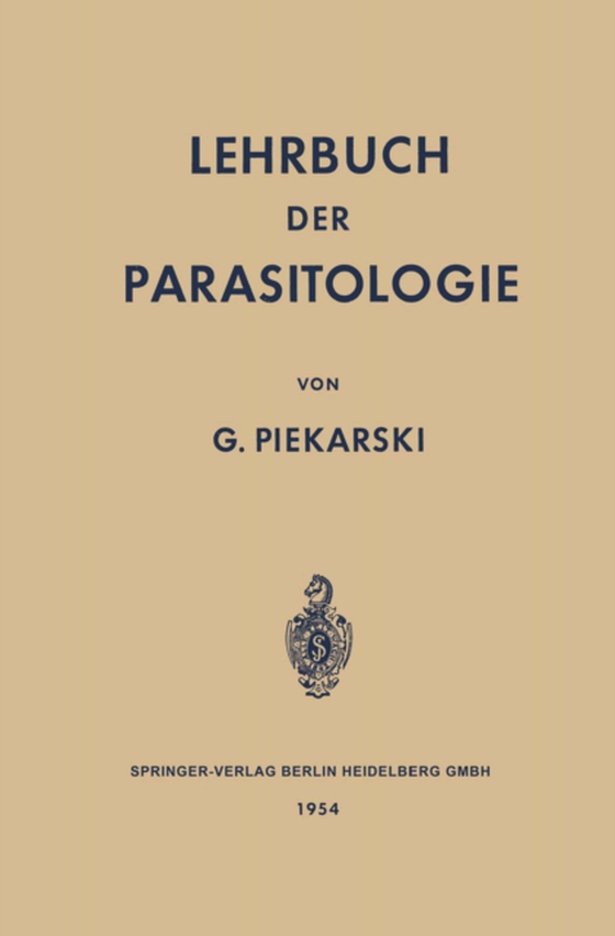 Lehrbuch der Parasitologie (e-bog) af Piekarski, Gerhard