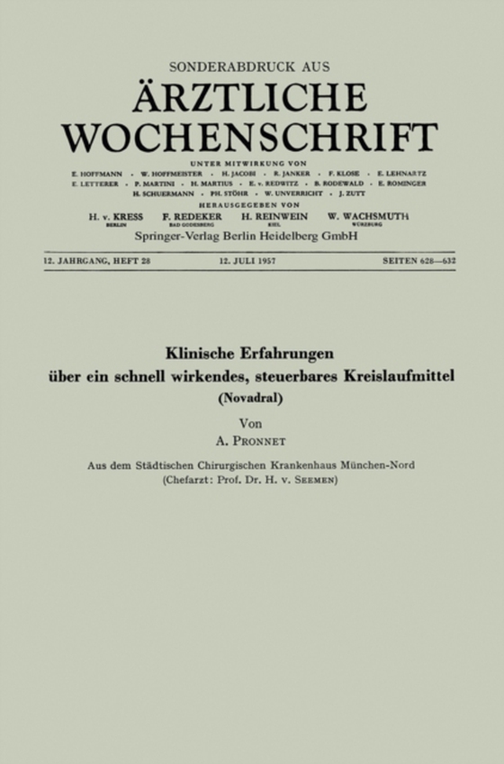 Klinische Erfahrungen über ein schnell wirkendes, steuerbares Kreislaufmittel (Novadral)