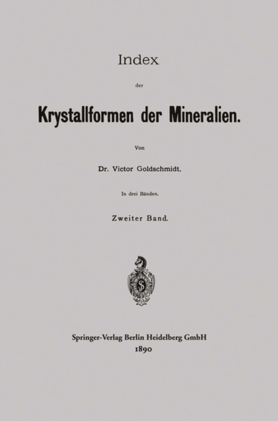 Index der Krystallformen der Mineralien (e-bog) af Goldschmidt, Victor