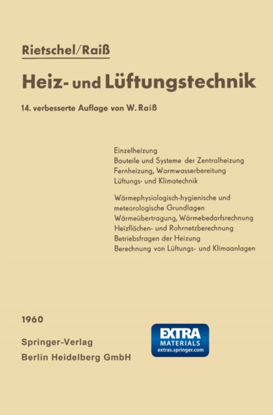 H. Rietschels Lehrbuch der Heiz- und Lüftungstechnik (e-bog) af Roedler, Fritz