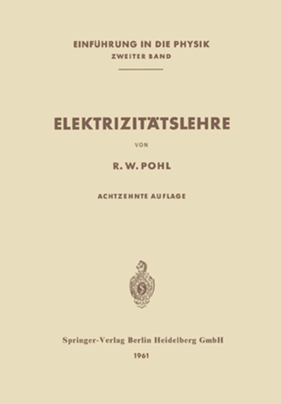 Elektrizitätslehre (e-bog) af Pohl, Robert Wichard