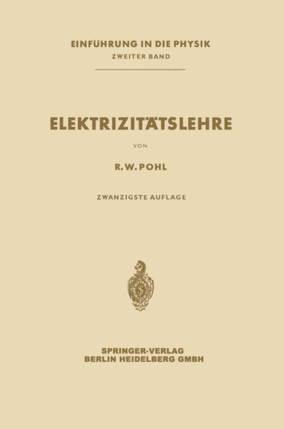 Elektrizitätslehre (e-bog) af Pohl, Robert Wichard