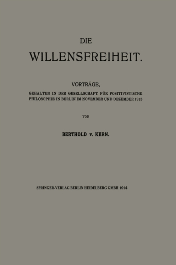 Die Willensfreiheit