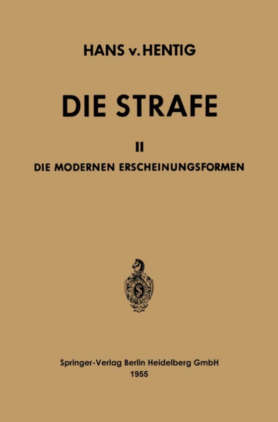 Die Strafe (e-bog) af Hentig, Hans von