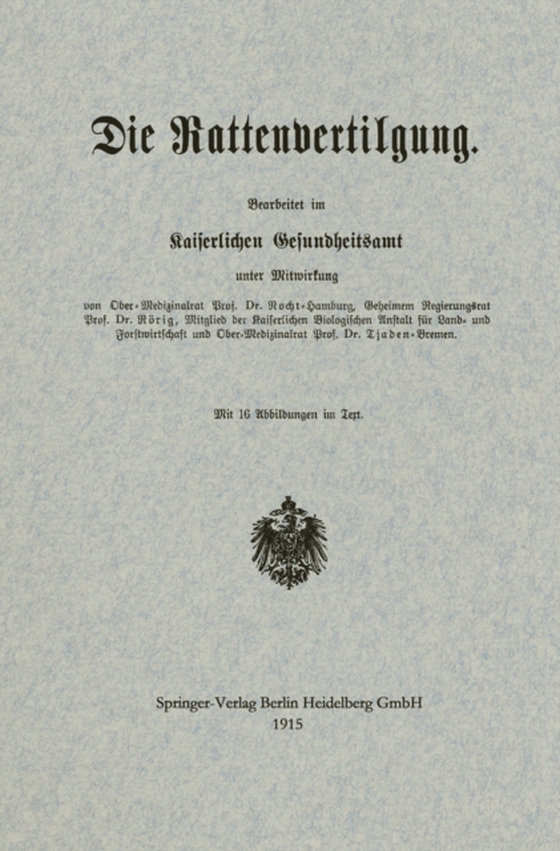 Die Rattenvertilgung (e-bog) af Nocht, Albrecht Eduard Bernhard