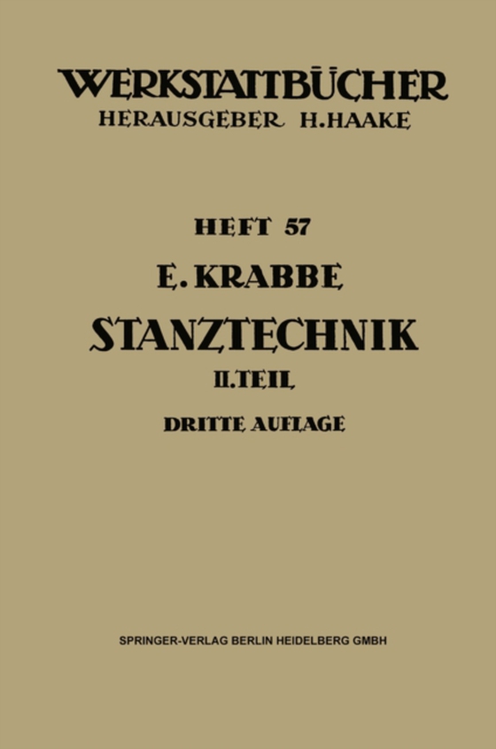 Stanztechnik (e-bog) af Krabbe, Erich