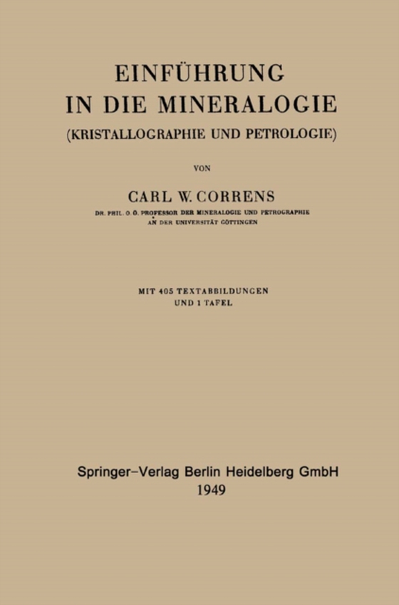 Einführung in die Mineralogie (e-bog) af Correns, Carl Wilhelm