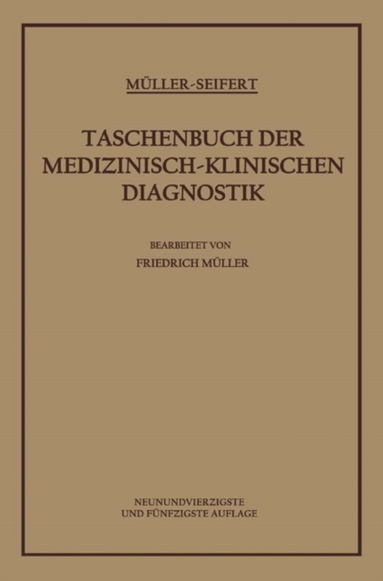 Taschenbuch der Medizinisch-Klinischen Diagnostik