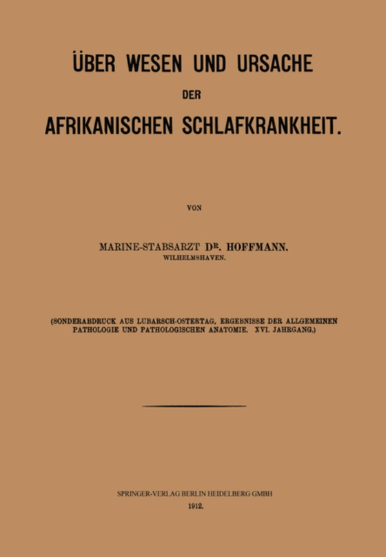 Über Wesen und Ursache der afrikanischen Schlafkrankheit (e-bog) af Hoffmann, Wilhelm H.