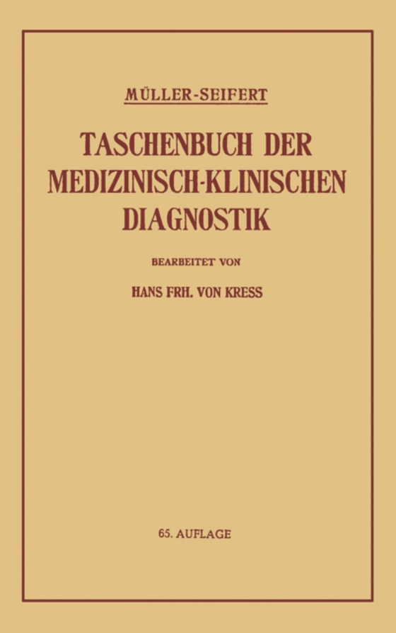 Taschenbuch der Medizinisch-Klinischen Diagnostik (e-bog) af Seifert, Otto