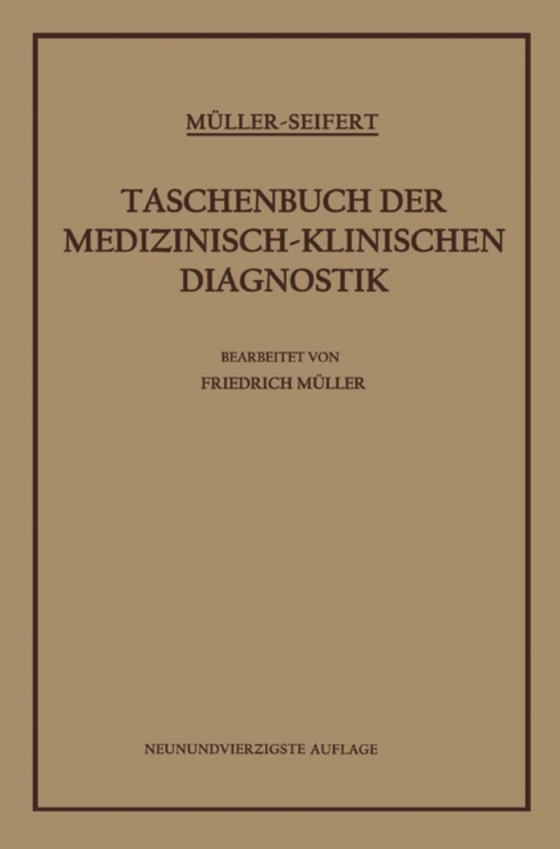 Taschenbuch der Medizinisch-Klinischen Diagnostik (e-bog) af Seifert, Otto